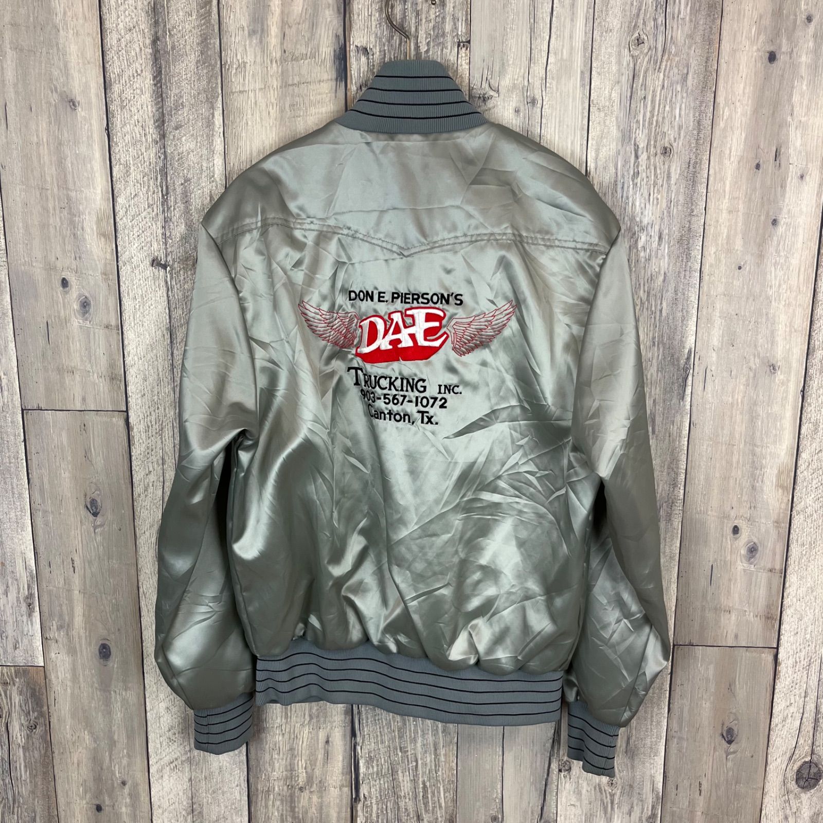 West Ark ウエストアーク DAE 米国製 サテン地 ナイロン コーチジャケット ベースボール ジャケット メンズ M サイズ