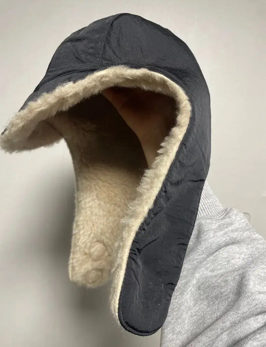 FACADE PATTERN ファサードパターン ラムウール イヤーフラップキャップ ブラック