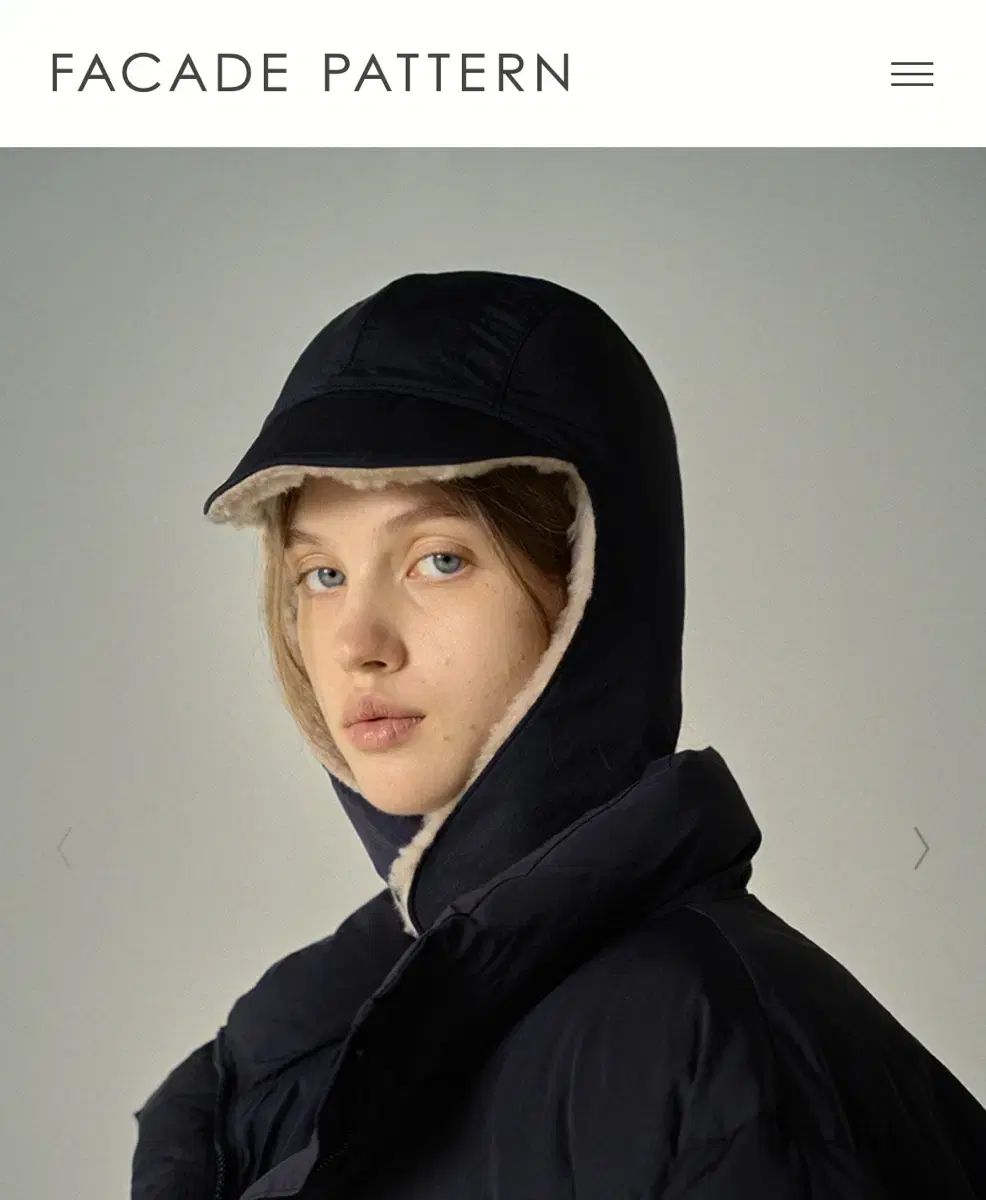 FACADE PATTERN ファサードパターン ラムウール イヤーフラップキャップ ブラック