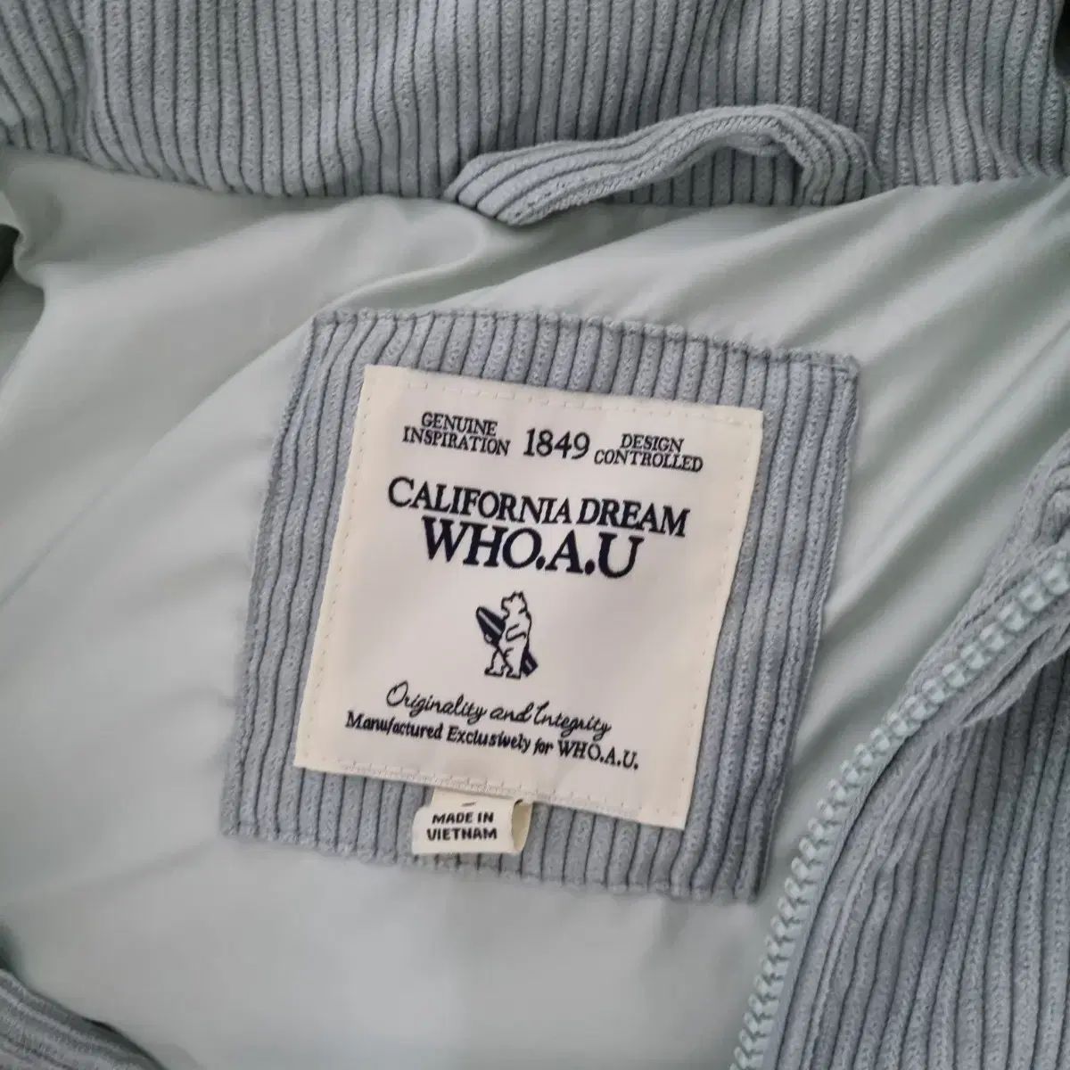  WHO.A.U コーデュロイ ダウンパファー S ダウンジャケット ジャケット アウター