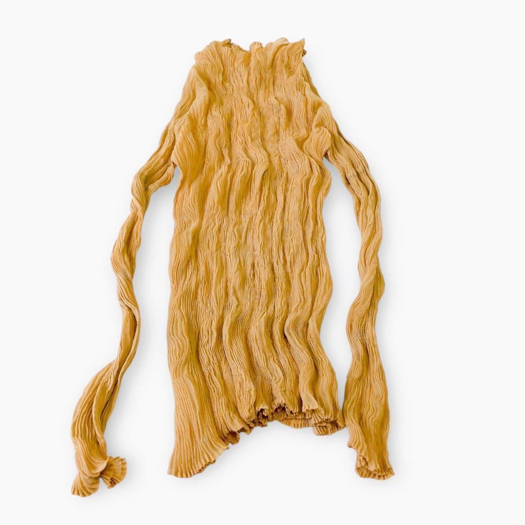 女性 人気 プリーツプリーズ ISSEY イッセイミヤケ 長袖 茶色