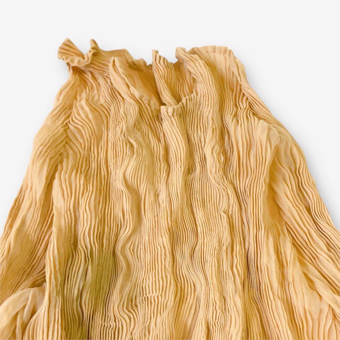 女性 プリーツプリーズ ISSEY イッセイミヤケ 長袖 茶色