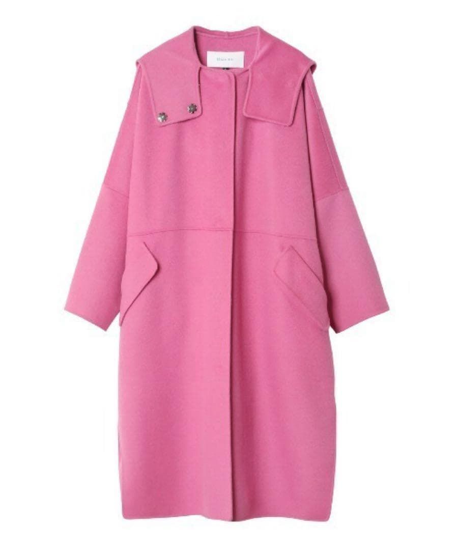 ルシェルブルー　フードオーバーコート　ピンク ルシェルブルー Hooded Over COAT LE CIEL BLEU（ルシェルブルー）の