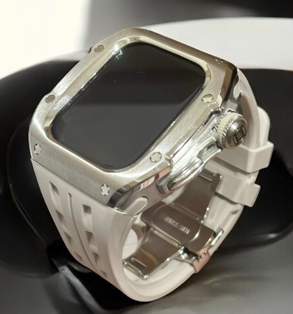 タイトル　アップルウォッチカバーケースApple Watchラバーバンドベルト メタル　33 12,166円