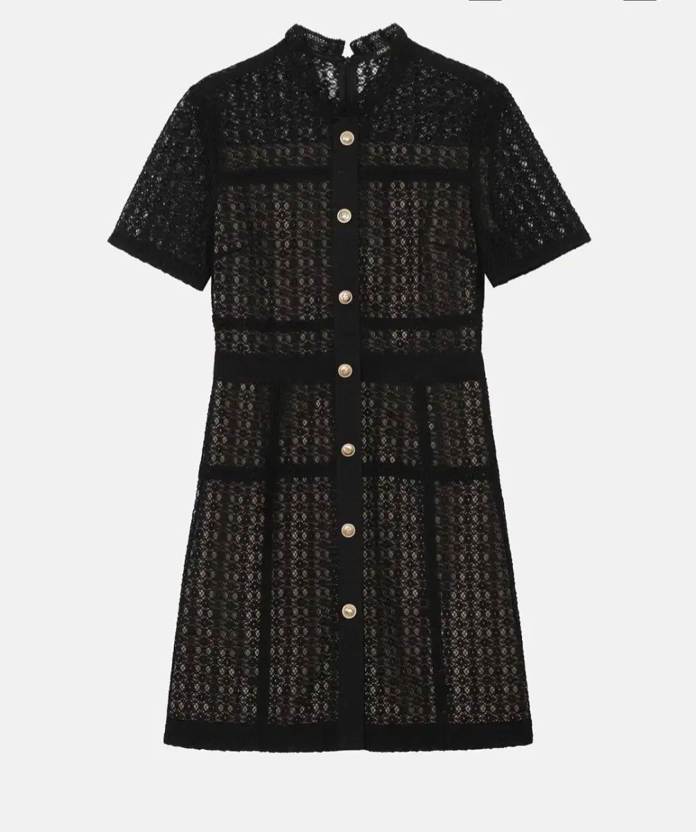 マージュ フリルネック レースワンピース