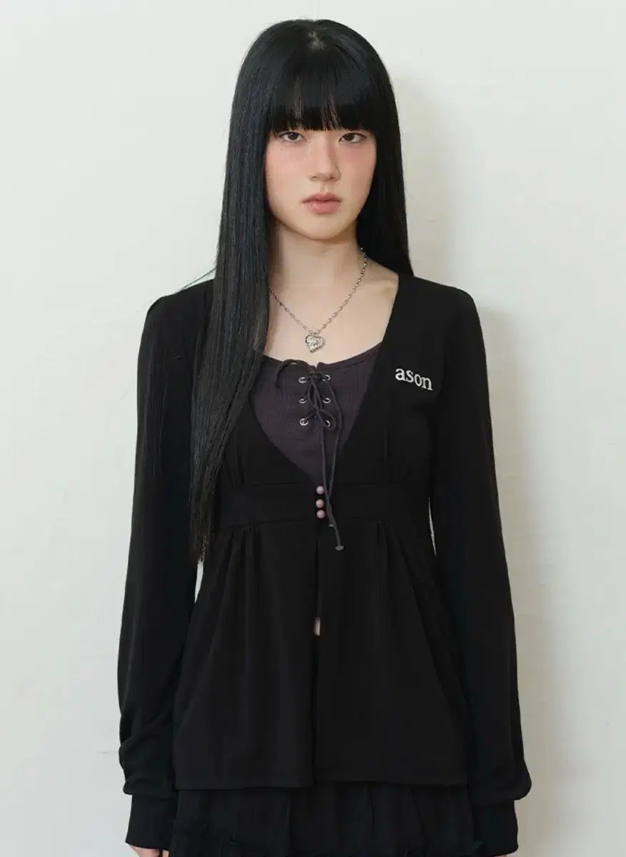 アズオン heize cardigan ブラック