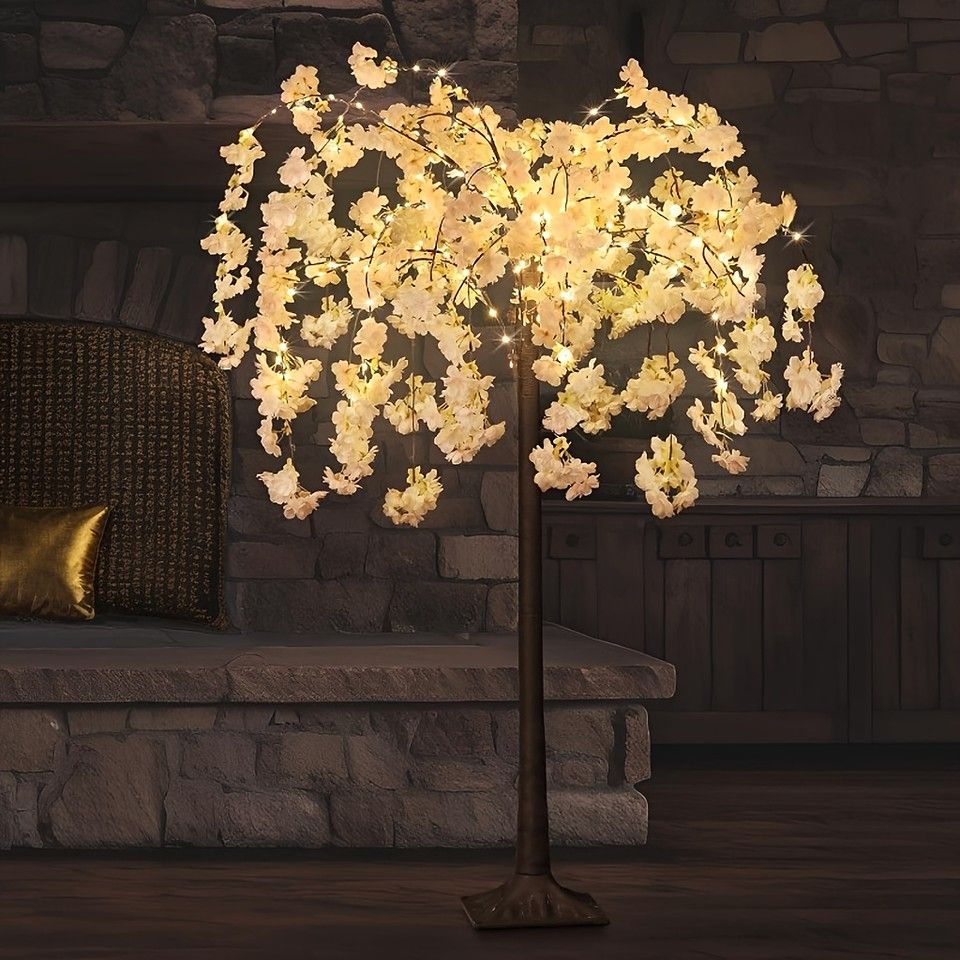 USB給電 選べる3サイズ 人工さくら LEDツリー 暖色ライト 120|150|180cm 室内|屋外装飾 結婚式 誕生日 記念日 桜の装飾 幻想的な空間演出 150cm