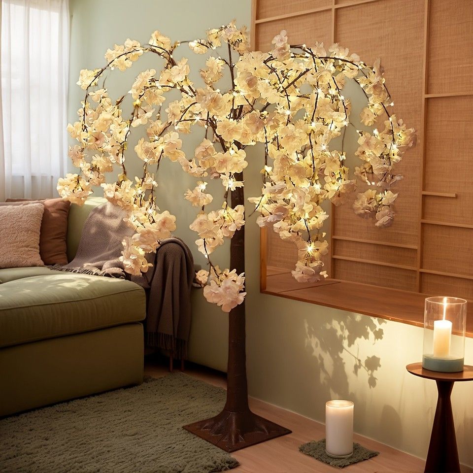 USB給電 選べる3サイズ 人工さくら LEDツリー 暖色ライト 120 150 180cm 室内 屋外装飾 結婚式 誕生日 記念日 桜の装飾 幻想的な空間演出 180cm