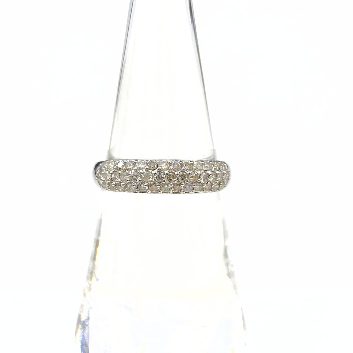 メレダイヤ デザインリング WG ホワイトゴールド 指輪 リング 14.5号 K18 WG ダイヤモンド レディース