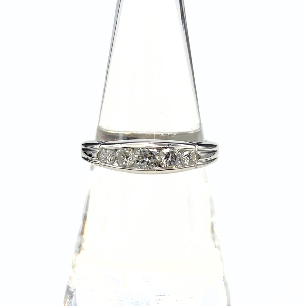 メレダイヤ デザインリング プラチナ 指輪 リング 15号 Pt850 ダイヤモンド レディース