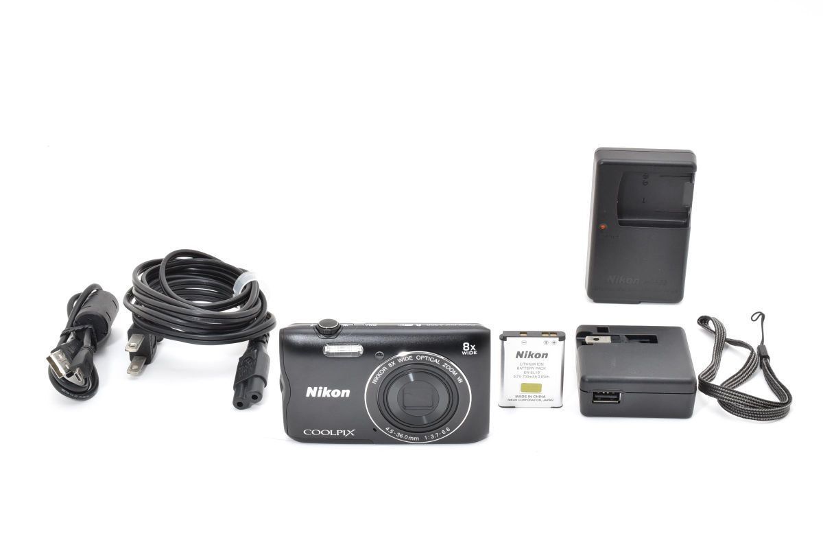 ｜Nikon COOLPIX A300 デジタルカメラ 光学8倍ズーム 2005万画素 ブラック｜Y014