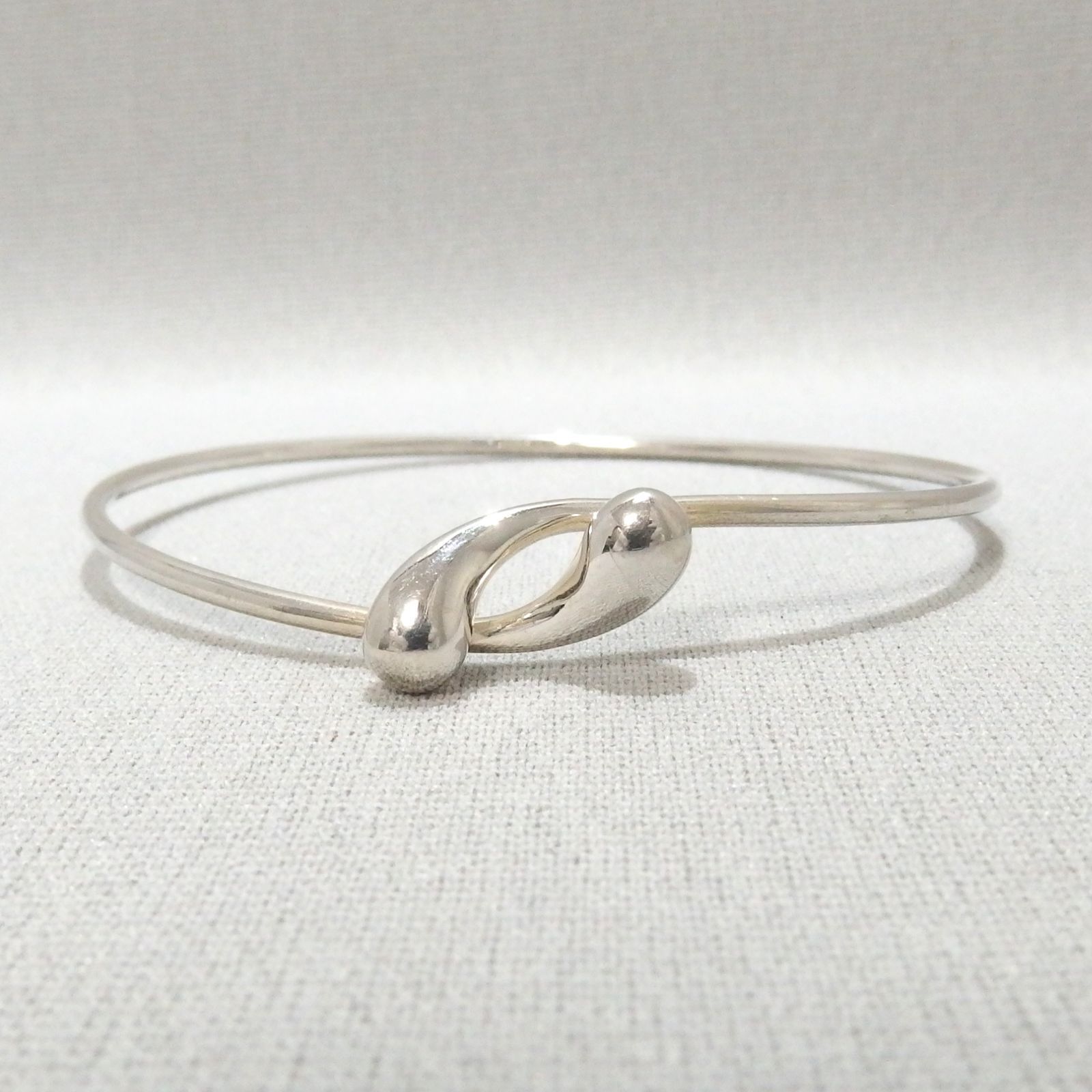 TIFFANY-Co ダブル ティアドロップ バングル SV925 シルバー 約9.5g ブラスレット ティファニー