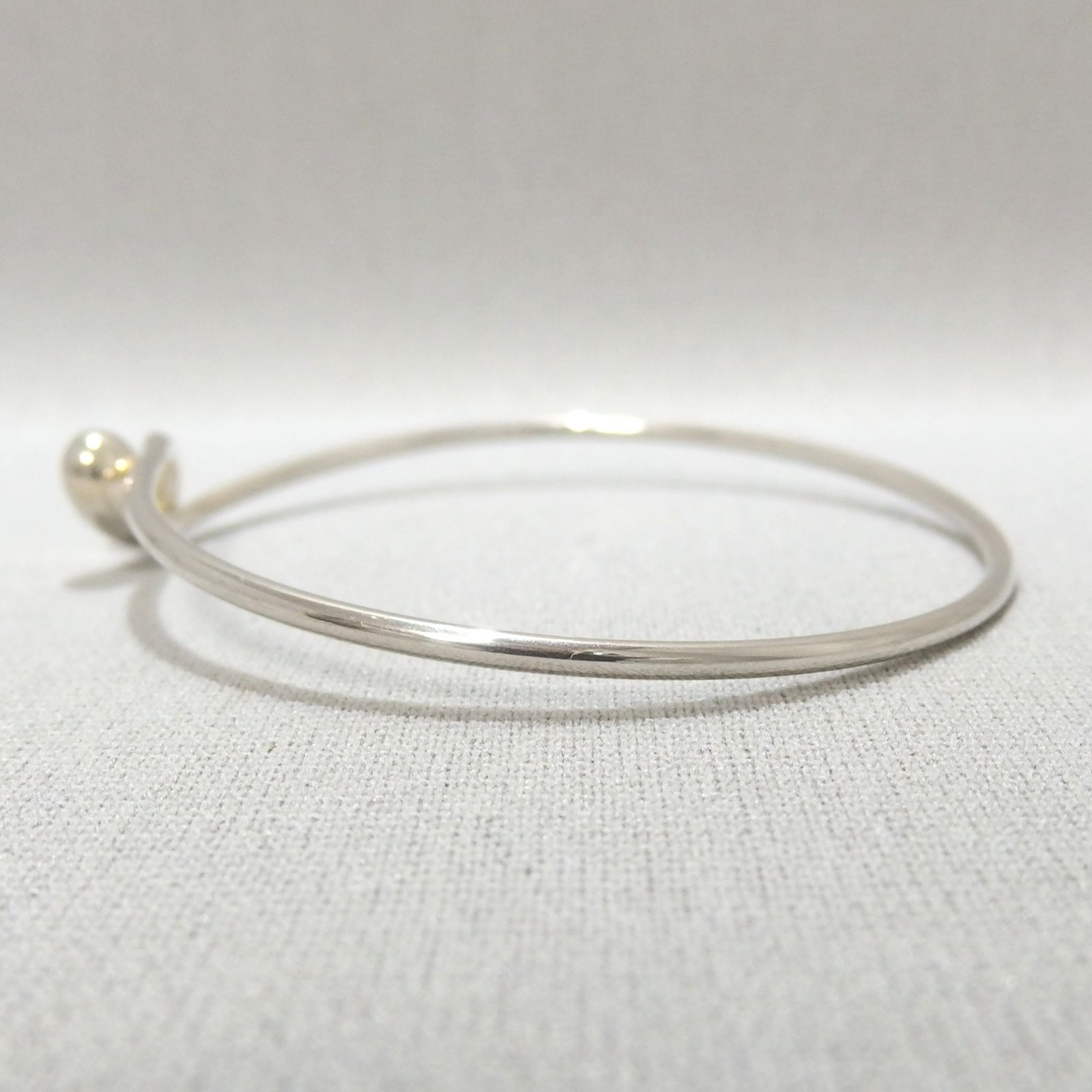 良品☆TIFFANY&Co ダブル ティアドロップ バングル SV925 シルバー 約