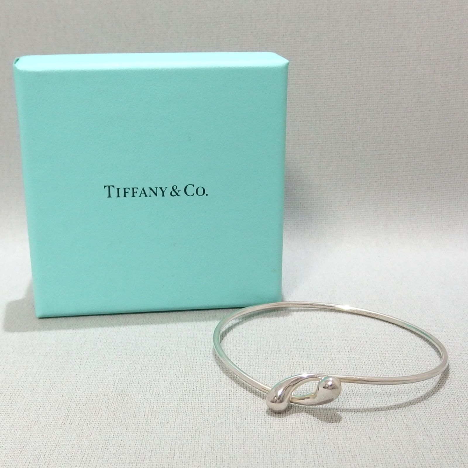✨希少・極美品✨Tiffany バングル ダブルティアドロップ SV925 良品☆TIFFANY&Co ダブル ティアドロップ バングル SV925 シルバー 約