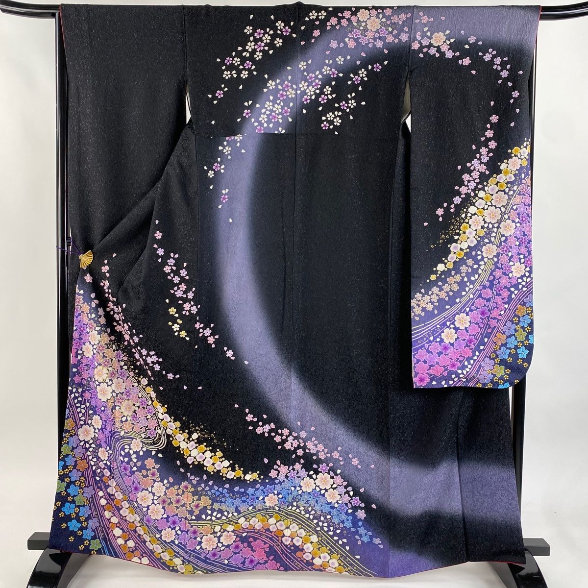 t*y様 ◎振袖 身丈164cm 裄丈69cm L 袷 雲文 熨斗 総絞り 黒 t*y様 ◎振袖 身丈164cm 裄丈69cm L 袷 雲文 熨斗