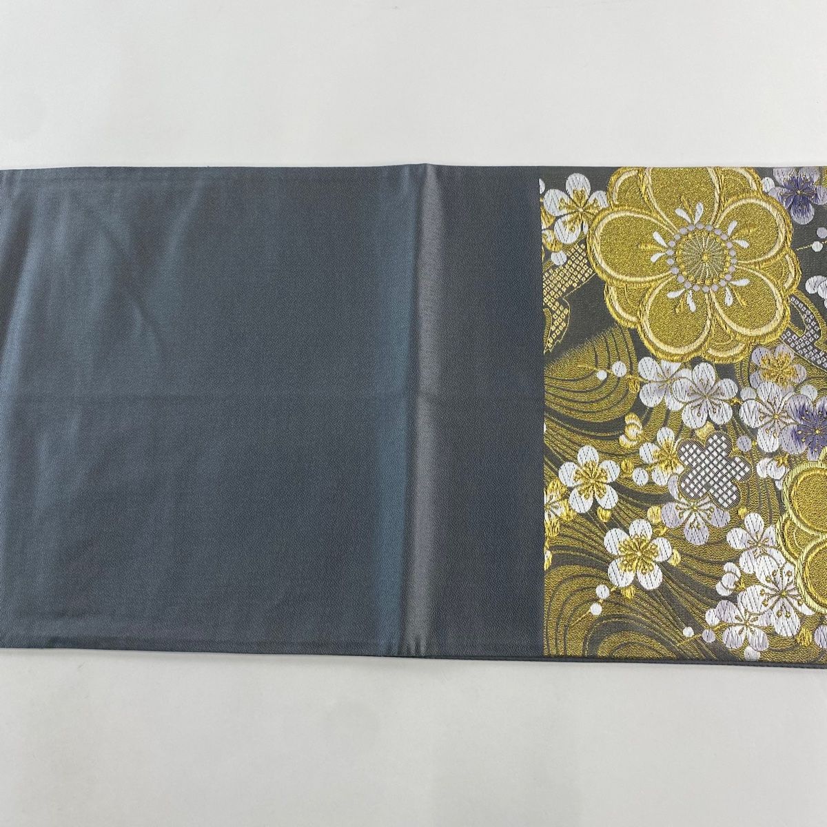 袋帯 秀品 梅 流水 唐織 金銀糸 灰色 六通 正絹 【中古】 - メルカリ