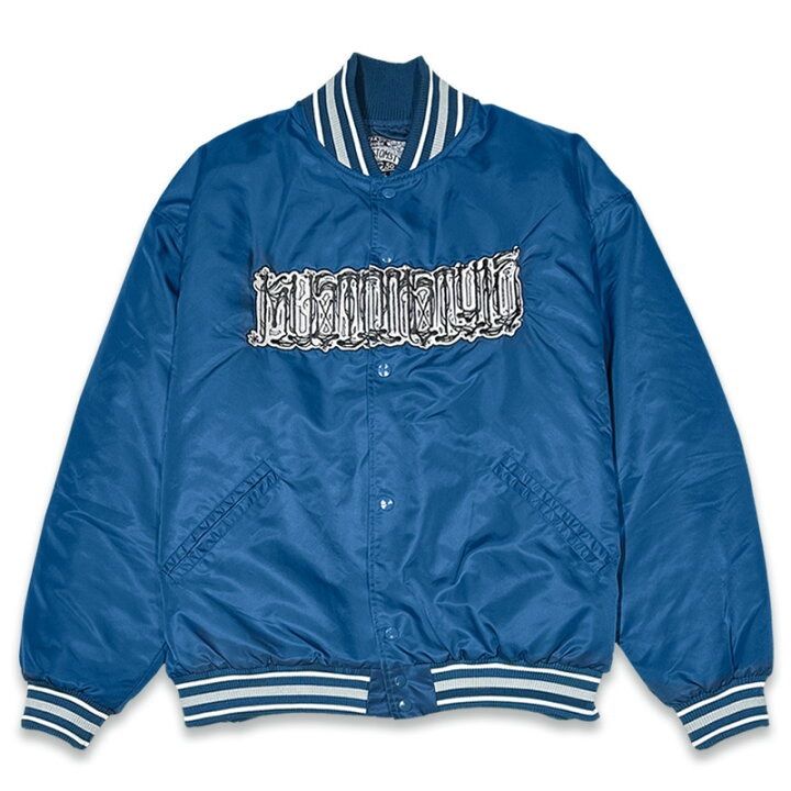 KUSTOMSTYLE カスタムスタイル KSHWJ2520BL CHAVO LOGO NYLON STADIUM JACKET BLUE ナイロンスタジアムジャケット