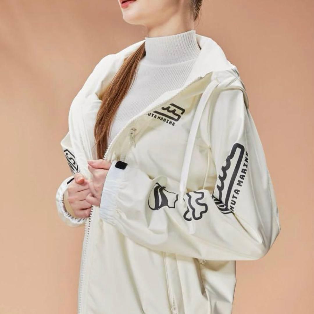 ゴルフ ウェア ムータ muta ボンディングパーカー M ユニセックス 白 メンズ レディス 温度調節 秋 冬