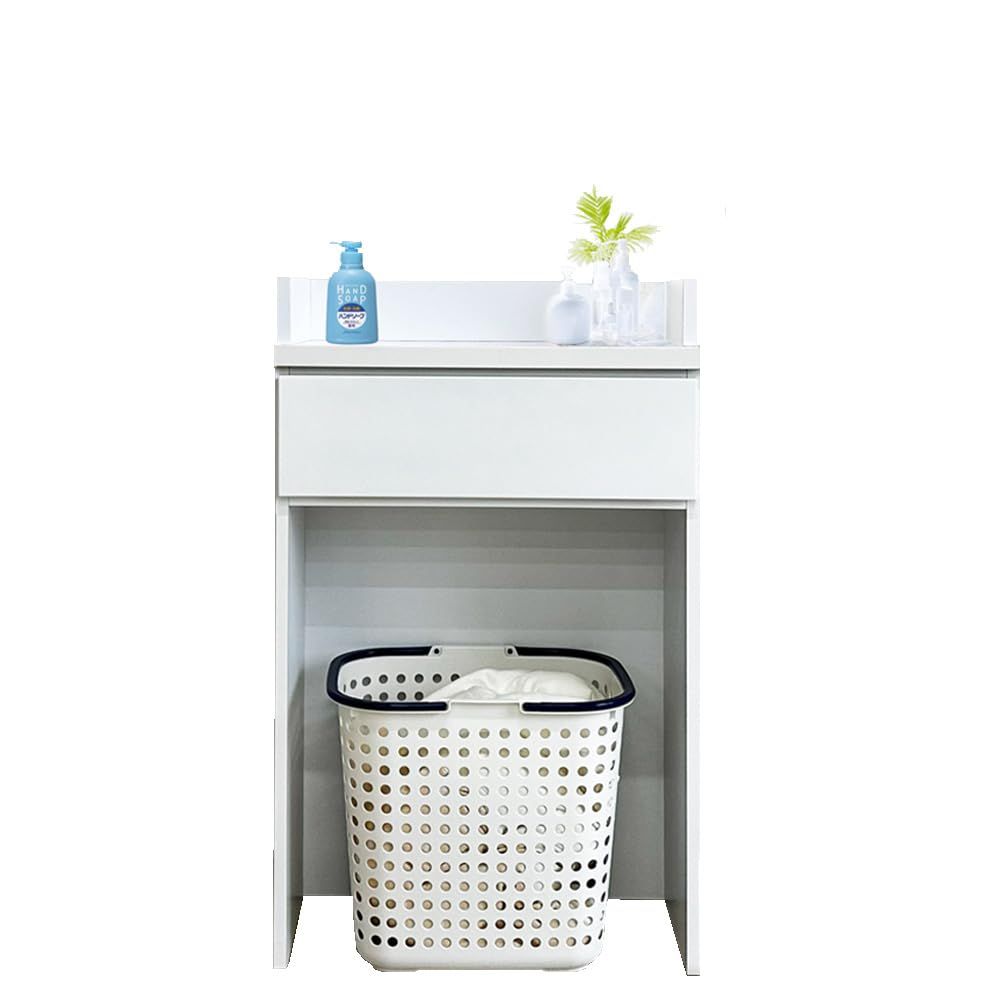 アルファタカバ ランドリー収納 収納棚 洗面所用キャビネット 木製 すき間 薄型 奥行30 幅60cm ライム 洗濯機横 収納ラック スリム ランドリーチェスト 大川家具 ロータイプ 洗濯かごを置く台