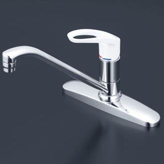 未開封 KVK 台付シングル13 逆止 KM5091 シングル混合栓 台付2穴シングルレバー住宅設備 水栓金具|514547在