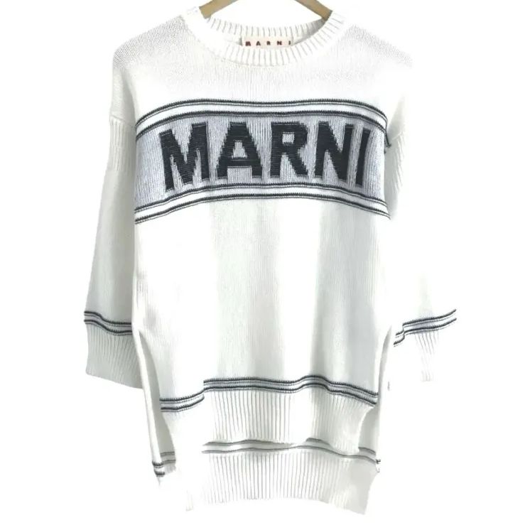 MARNI マルニ ロゴスリット ニット セーター レディース 36