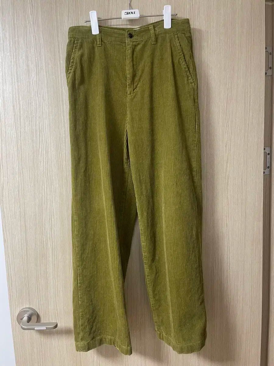 オーバーデューフ コーデュロイ ワイド パンツ オリーブ 2サイズ m