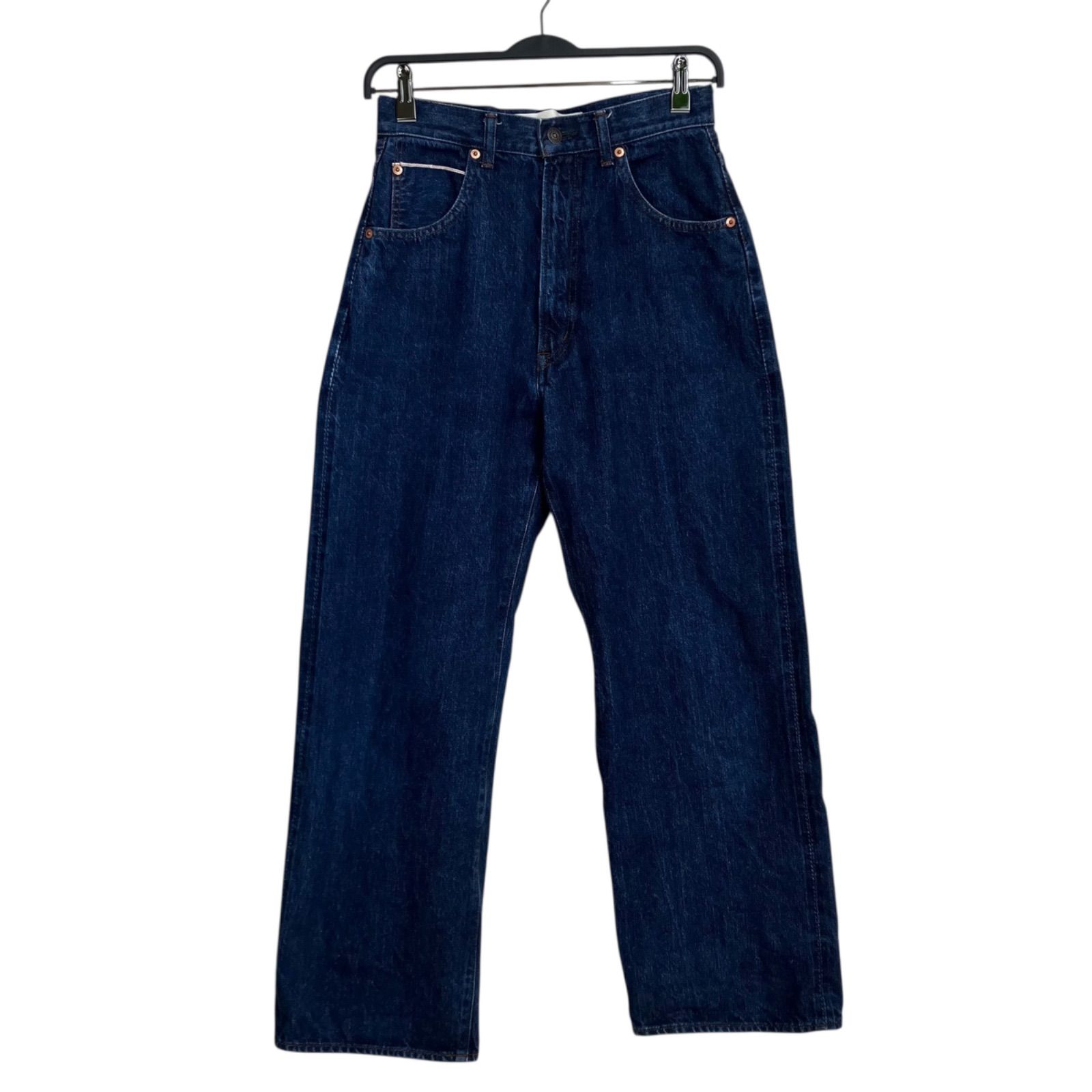 THE SHINZONE Bshop別注 HIGH WAIST DENIM 34 BLUE 青 シンゾーン ストレート ハイウエストデニムパンツ ビショップ コットン 23MMSPA12