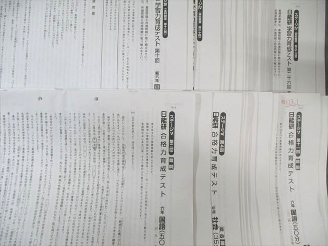 日能研 小6 全国公開模試 合格力育成 実践テストなど 国語 算数 理科 社会 計45回分 通年セット 2025 000 L 2 D