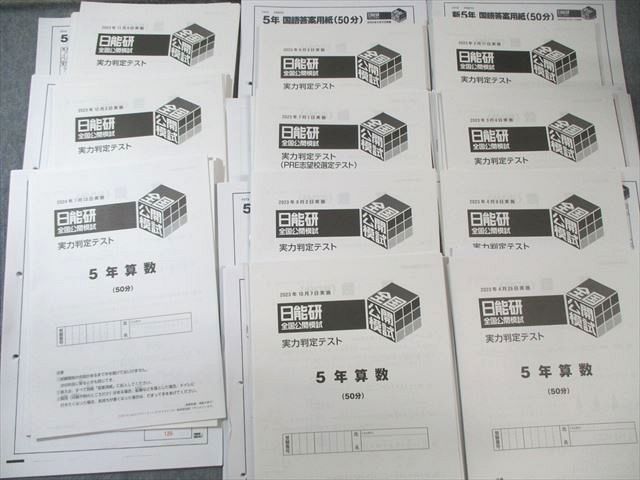 日能研 小5 全国公開模試/学習力育成/思考力育成テストなど 国/算/理科
