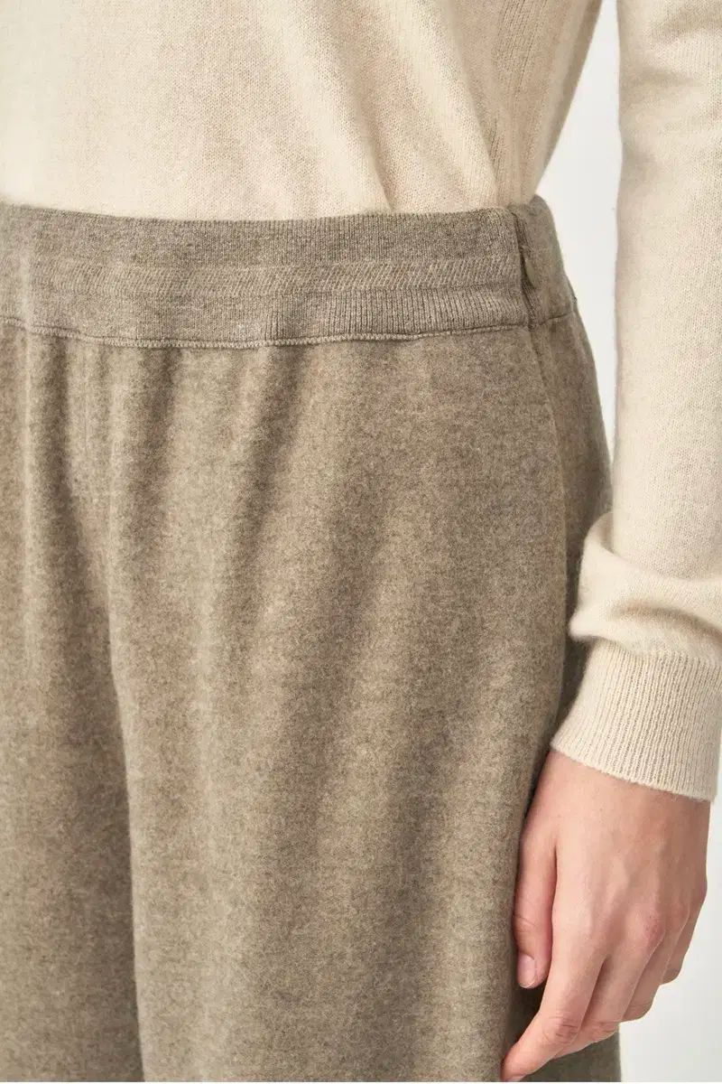 25年 The HANDSOME the CASHMERE オートミール グレー カシミア ワイド パンツ DECORATOM_COM_BR