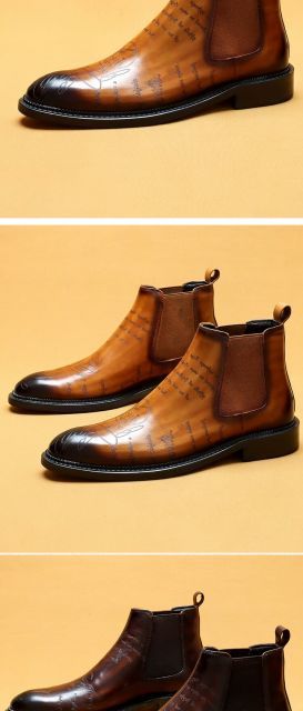  種類12 ブラウン 24.5 cm サイドゴアブーツ メンズ 本革 一層牛革 チェルシーブーツ ブーツ ショートブーツ レザーブーツ 厚底ブーツ スクエアトゥ ウエスタンブーツ ブーツ 革靴