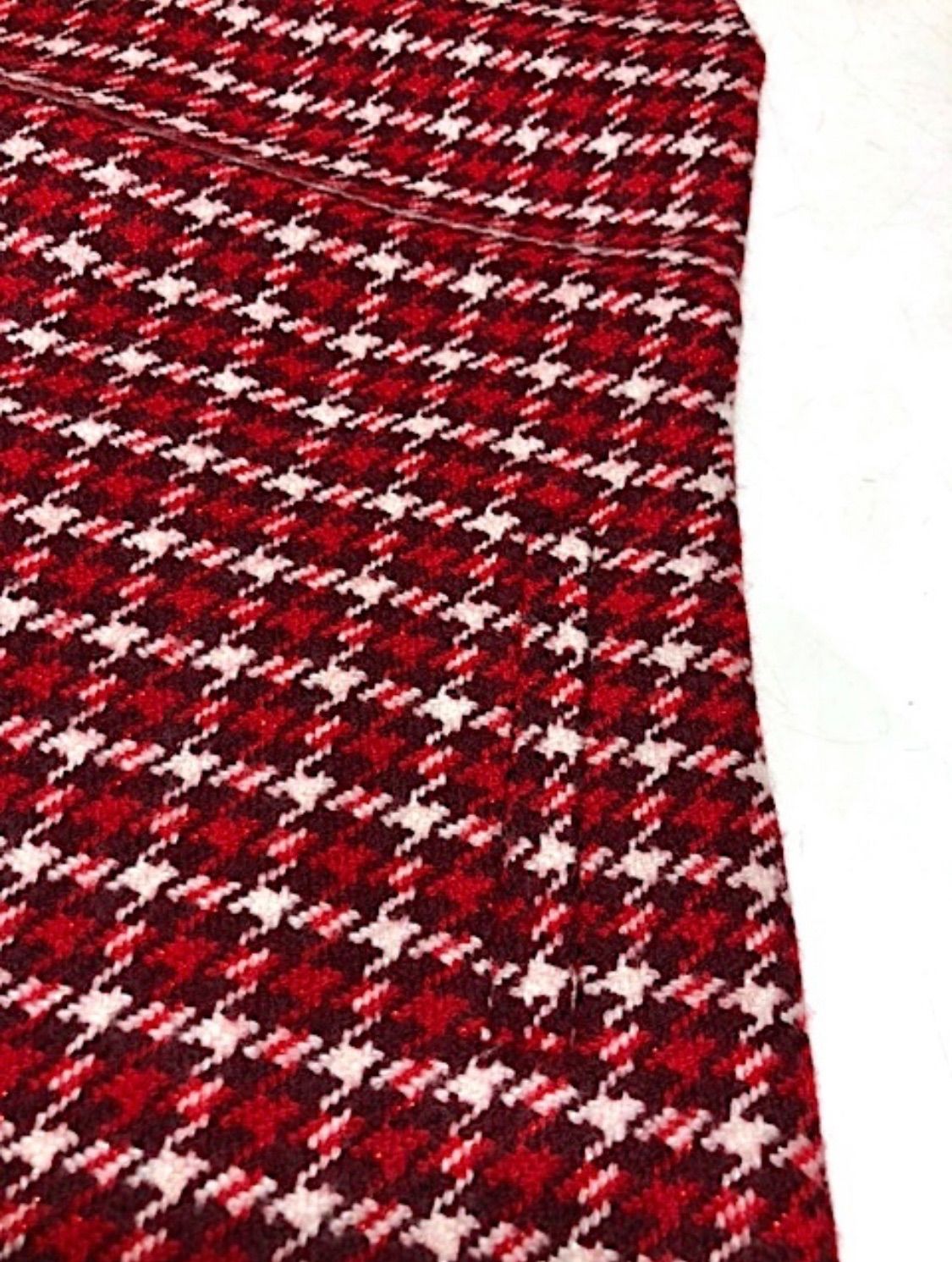 です Dior キッズ ウール カシミヤ混 Aライン ワンピース 6才 120 cm 赤 千鳥格子 BEE刺繍 フォーマル 発表会 2 A 48