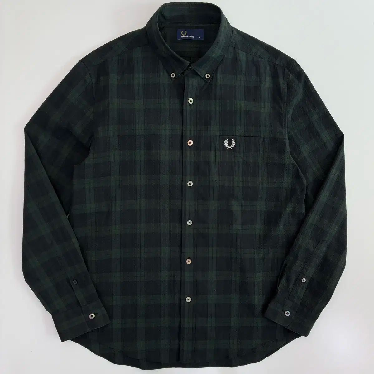 フレッドペリー FRED PERRY 刺繍 タータンチェック ポケット シャツ