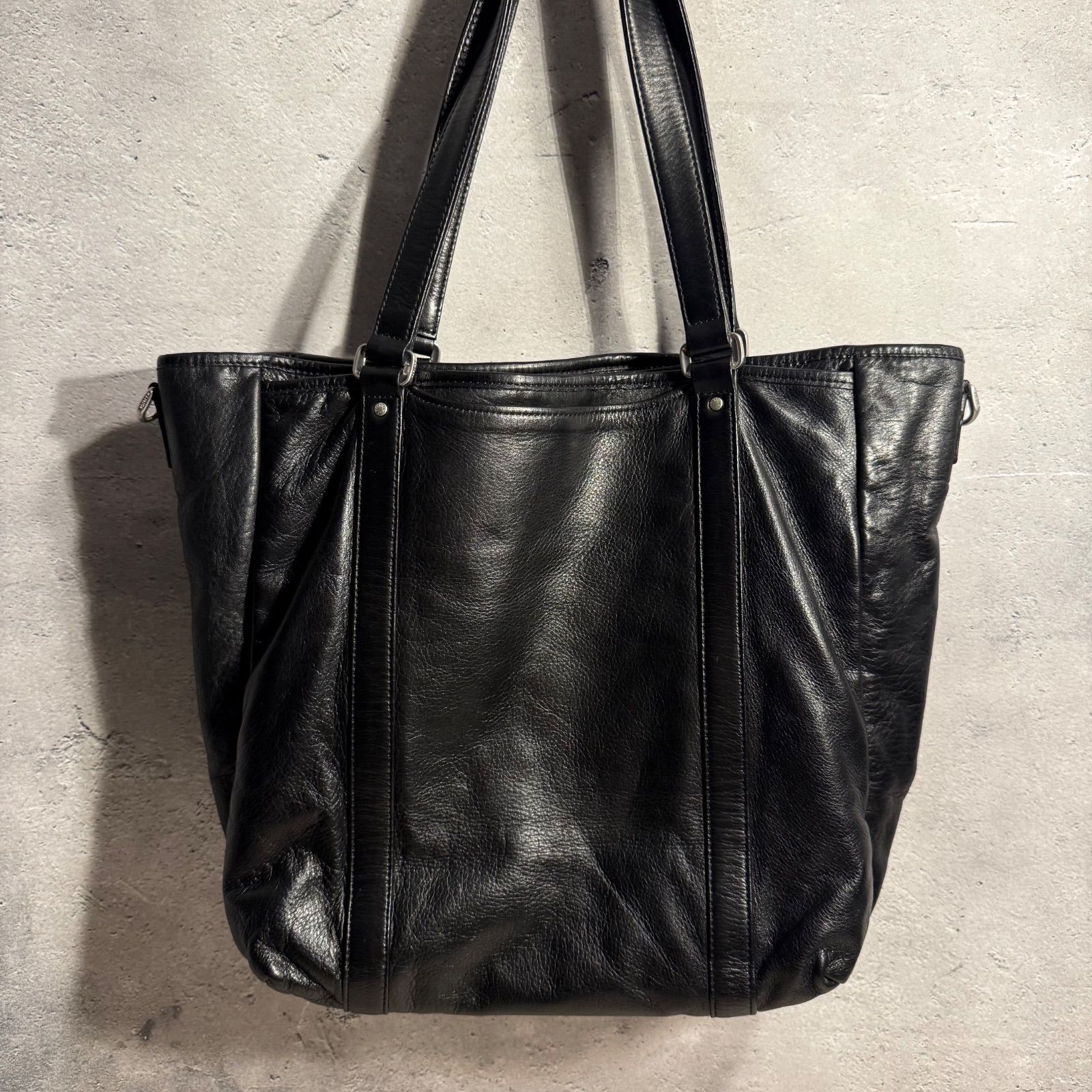 美品】ポーター☆ヒート トートバッグ スクエア ロゴ ライト付き 黒