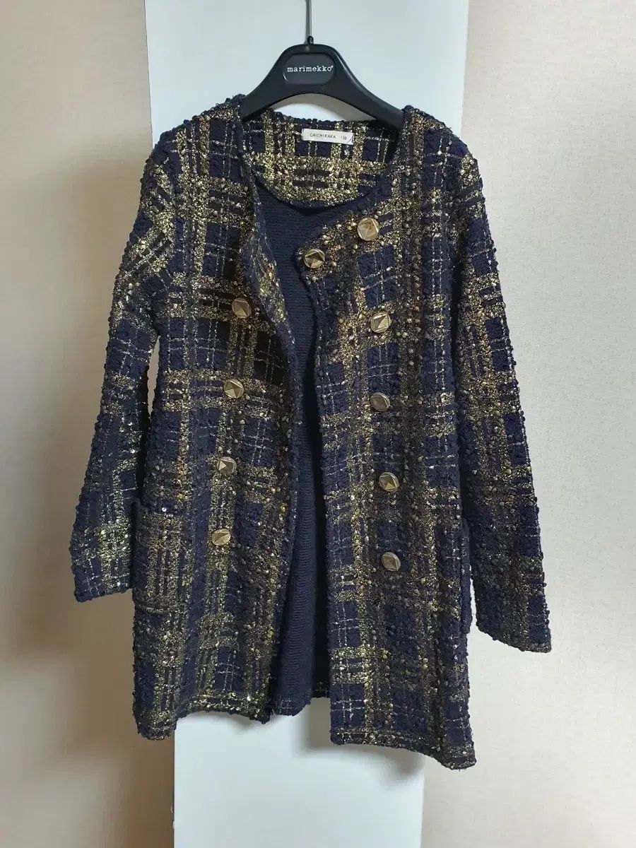 チチカカ 金糸 ツイード ジャケット トレンチコート 小学 130 サイズ
