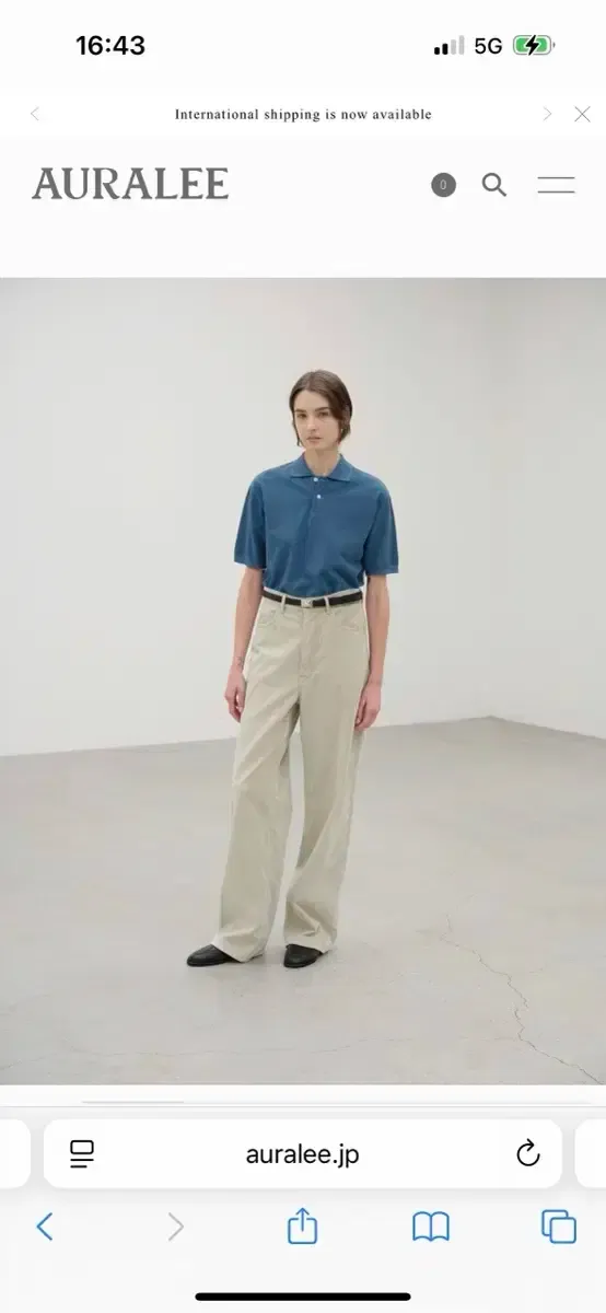 【ゆーさま専用】AURALEE ベージュ　チノパン　サイズ4 AURALEE オーラリー チノパン ワイドシルエットの通販 by みかん