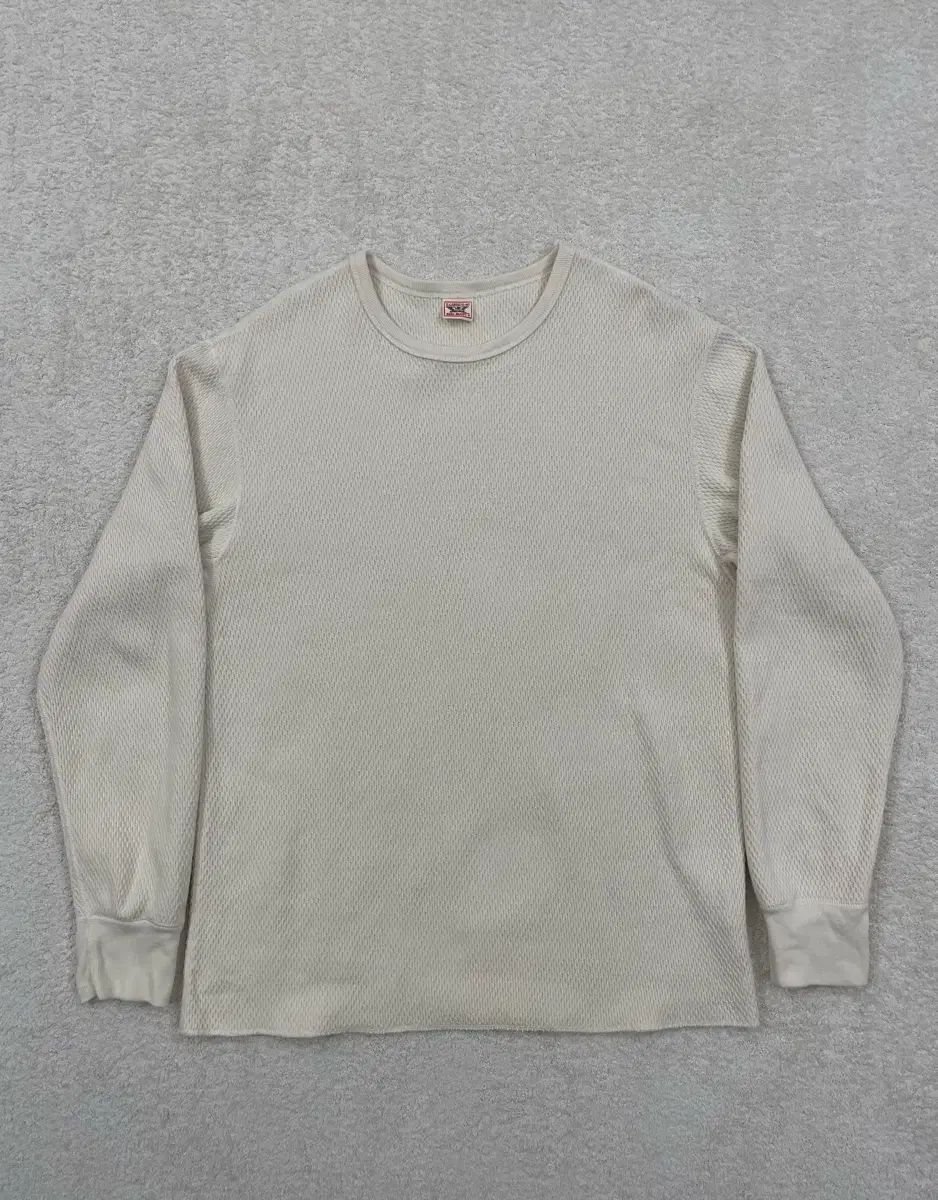 25 FW リーリアルマッコイ ワッフル サーマル ロングスリーブ ミルク XL