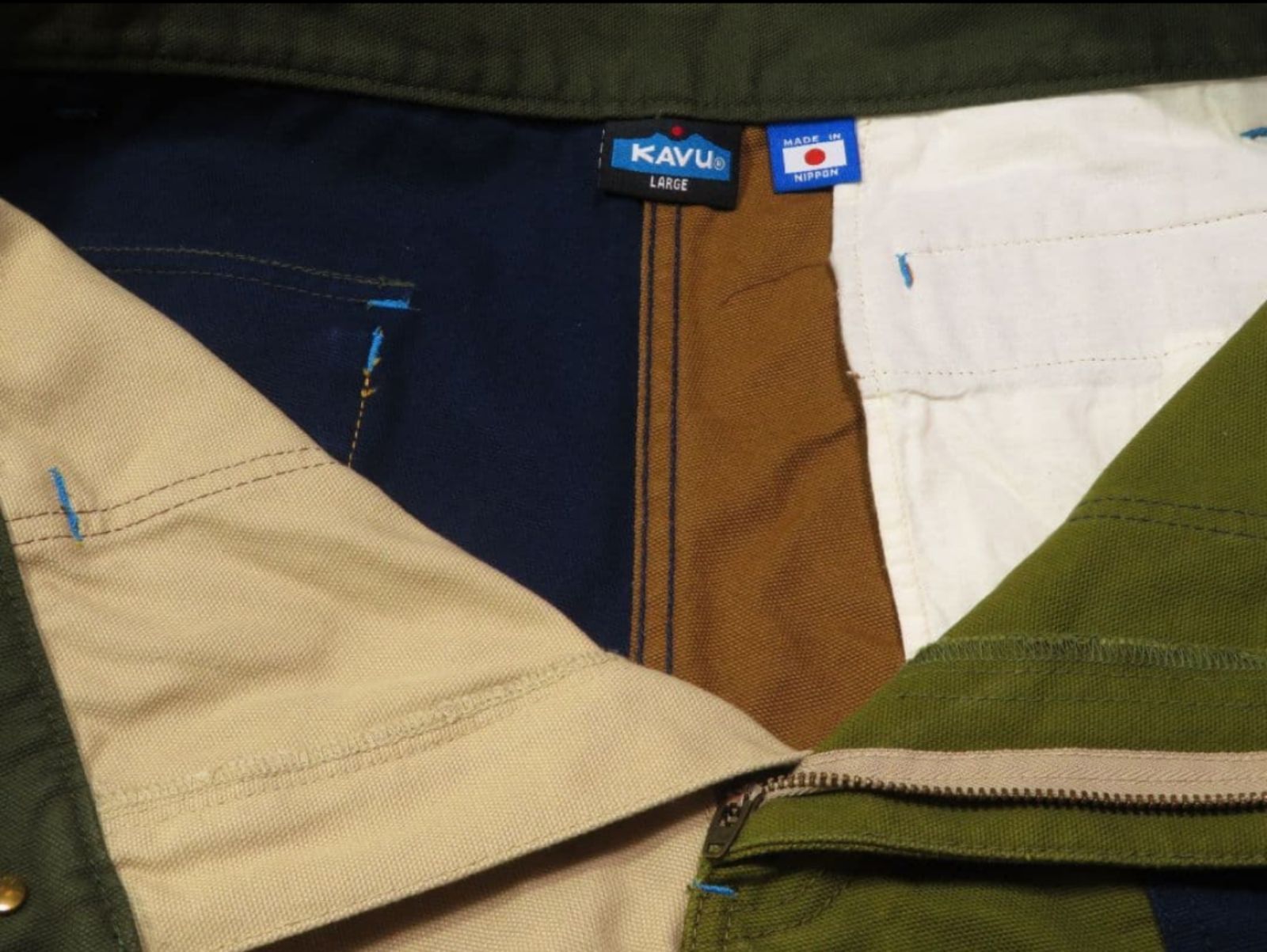 最大90％オフ! ✅️ マルチカラー L 約83cm KAVU カブー クレイジーカラー ブッシュパンツ カーゴパンツ 日本製 クライミング パンツ デイリーユース