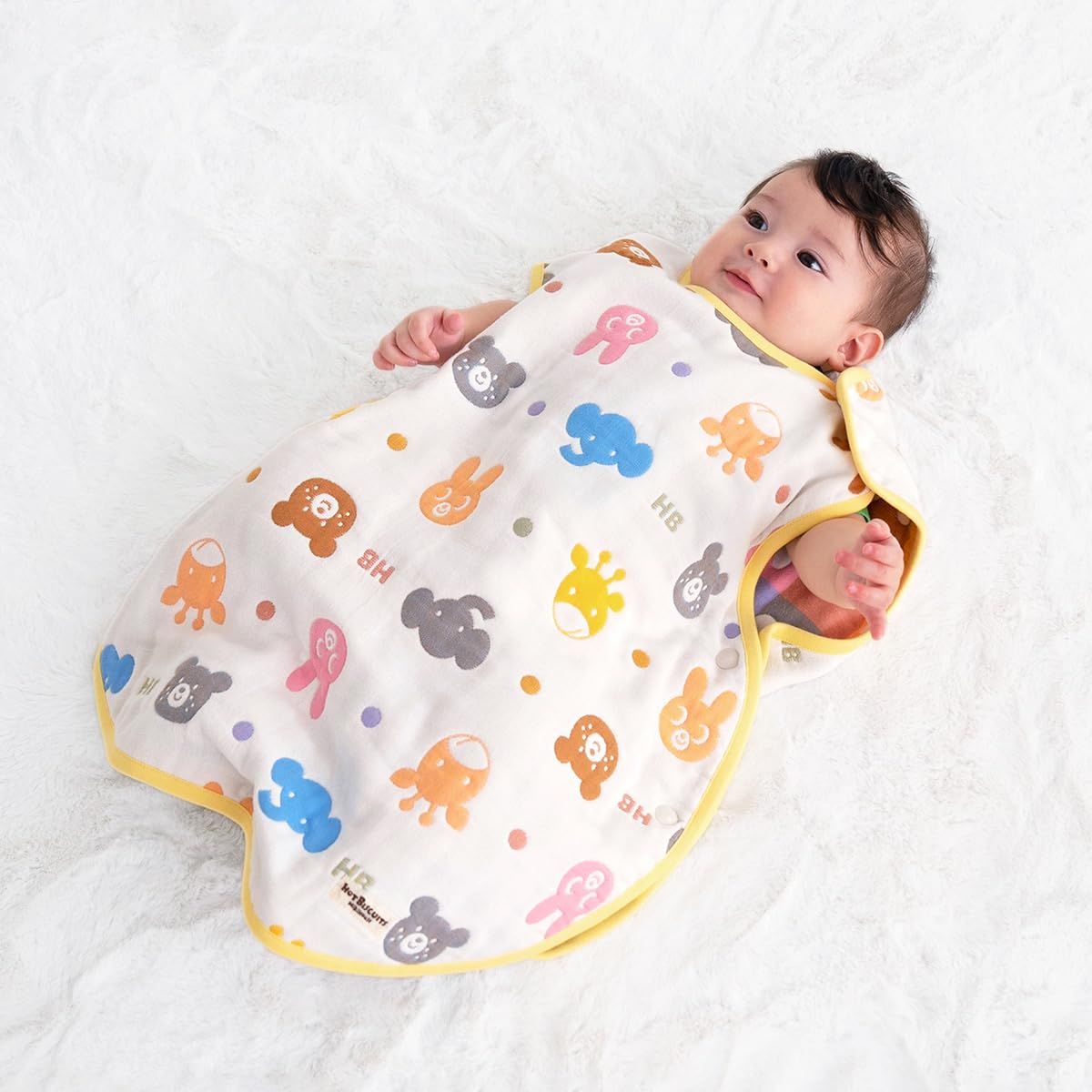 HOT ミキハウス ホットビスケッツ ガーゼスリーパー 男の子 女の子 ベビー キッズ 子供服 76 8040 496