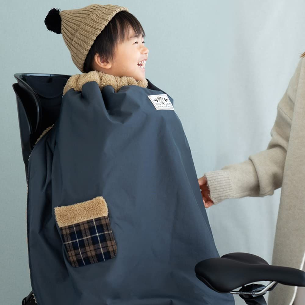 DORACO 子ども乗せ 自転車 ブランケット あったか 防寒 マジックテープ で 簡単装着 安心の 防風 軽撥水 ブランド ドラコ ロイヤルチェック