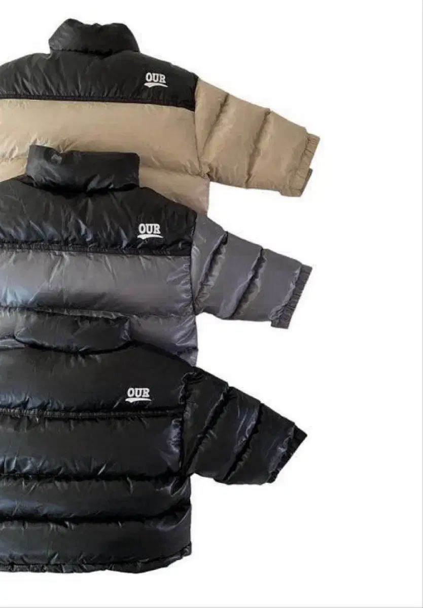 アワー キッズ MONSTER ダウン ベージュ グレー