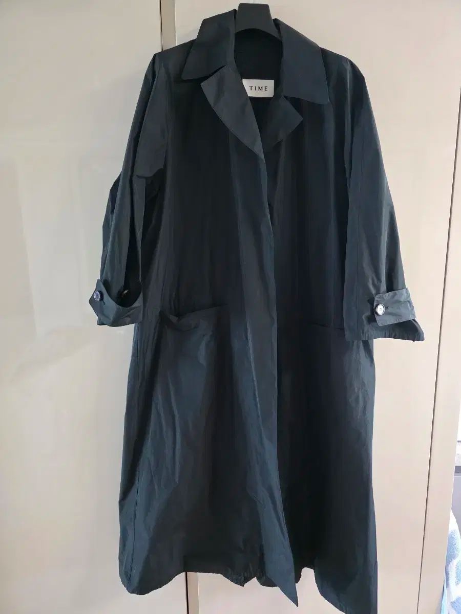 TIMEタイム ブラック トレンチコート