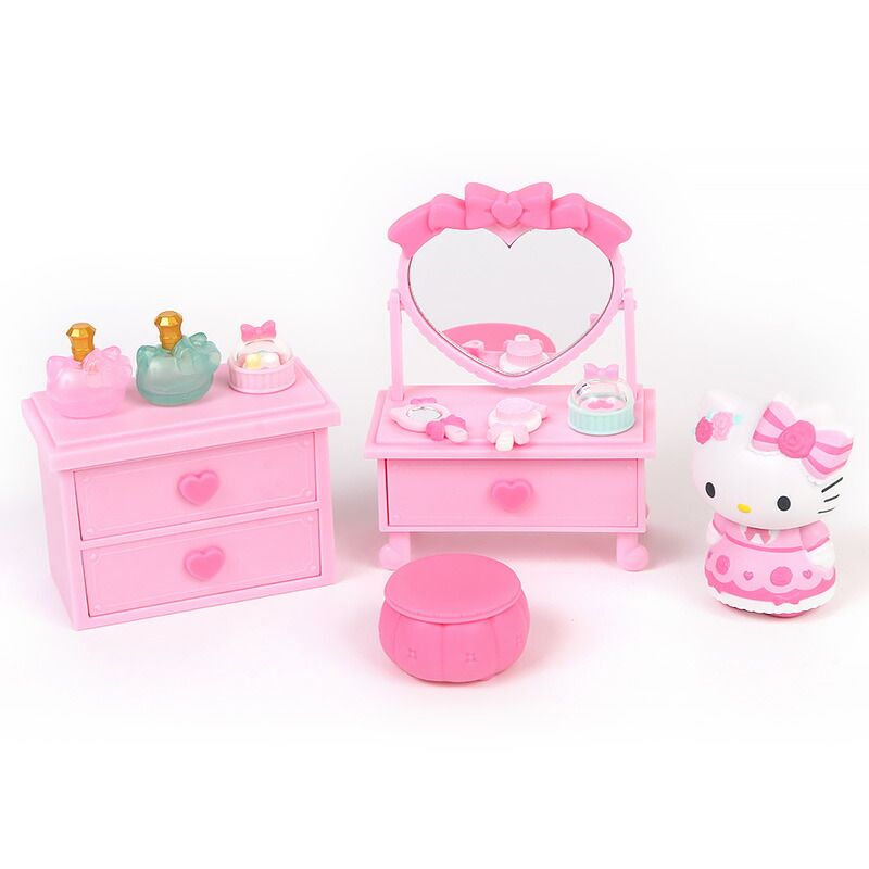 ハローキティ ドール＆ドレッサー セット ドールハウス風 ミニチュア