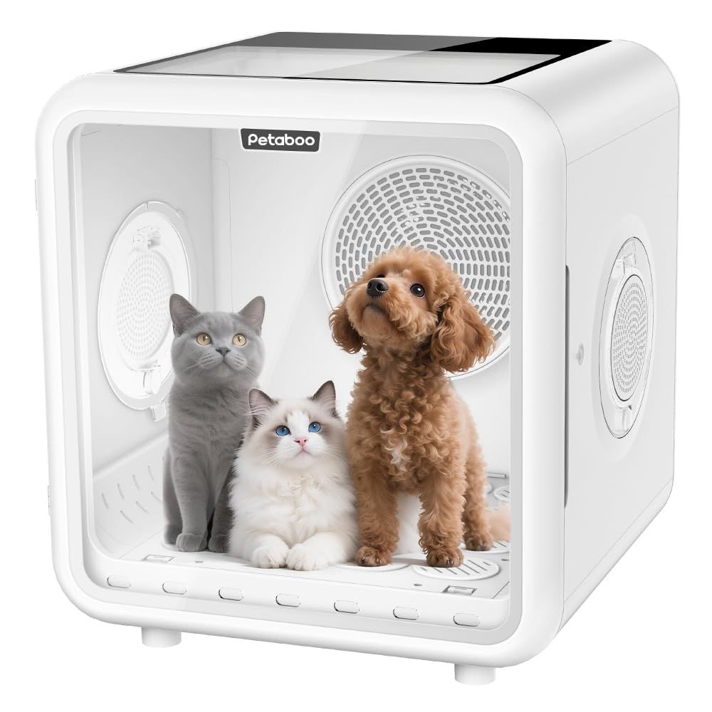 １点限り ペットドライヤー Petaboo ペット乾燥機 72L大容量 ドア取り外し可瞬間でペット八ウスに ドライヤーハウス 猫 ドライヤー