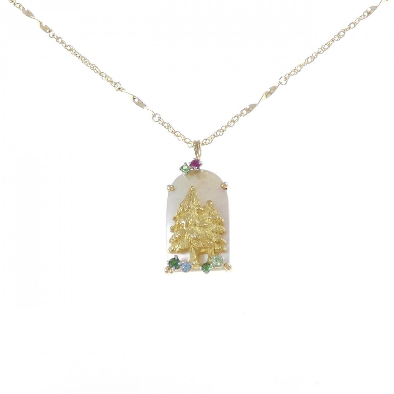 イワクラコウジ カラーストーン ネックレス