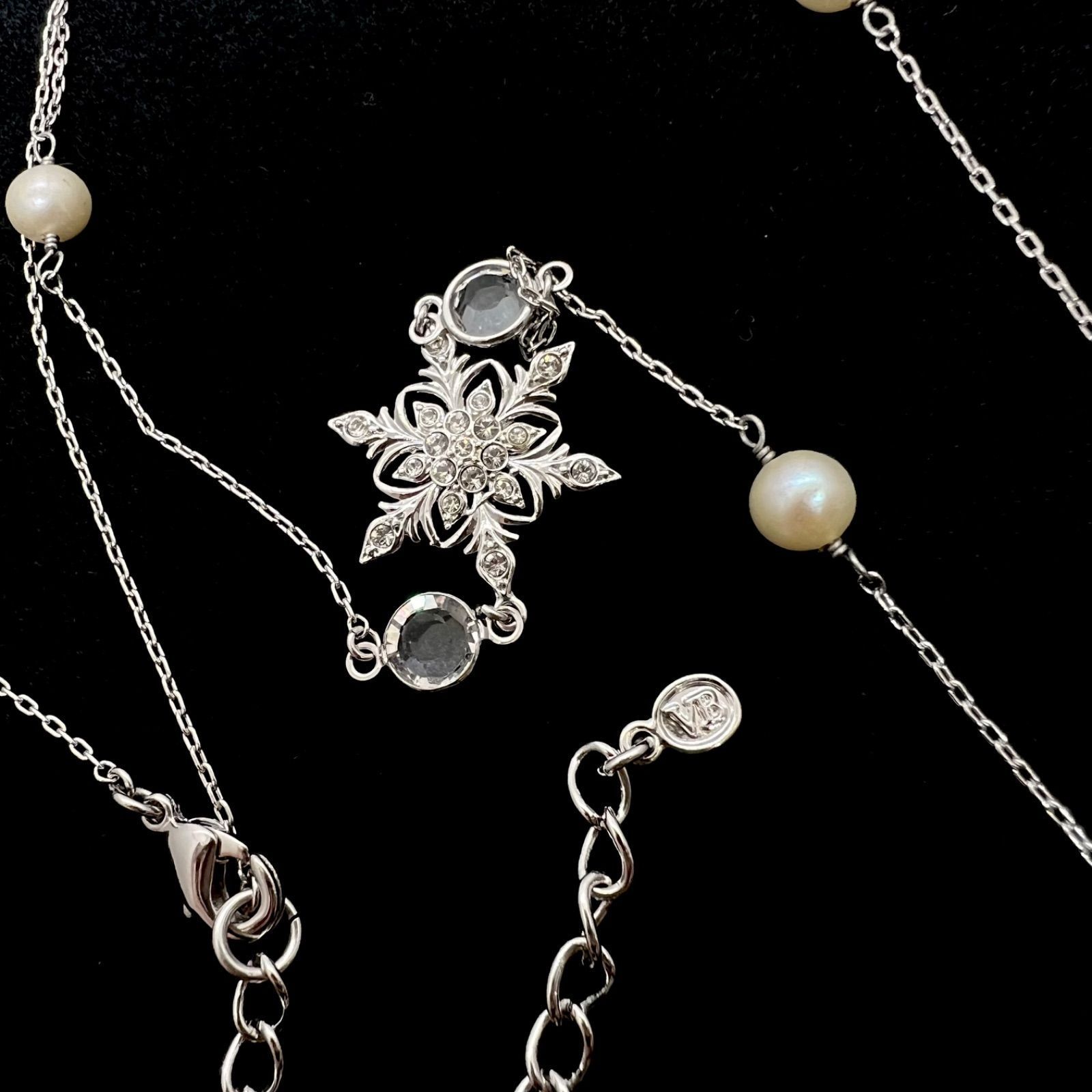 美品☆VENDOME BOUTIQUE ヴァンドーム ブティック ロングネックレス 雪 