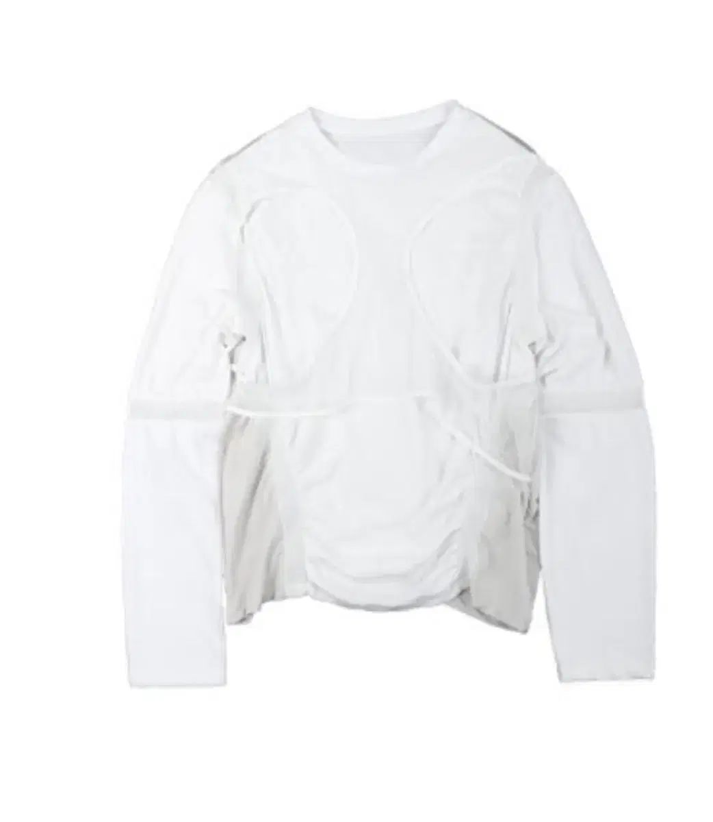  オホス メッシュ バンド ロングスリーブ 白 長袖 Tシャツ カットソー