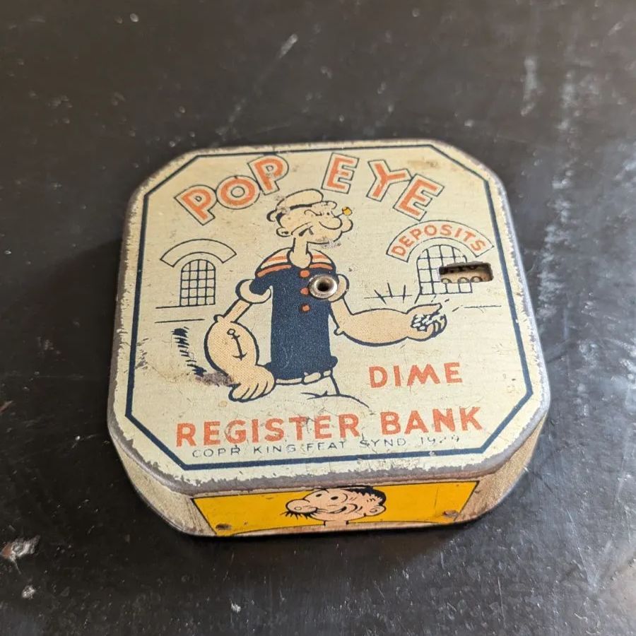 ポパイ 貯金箱 1920年代 US アンティーク ヴィンテージ 一点物 稀少