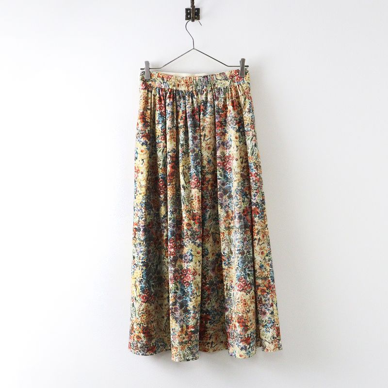 2025SS ロイスクレヨン Lois CRAYON モザイクフラワー フ スカート M｜ベージュ ボトムス 2400014644210