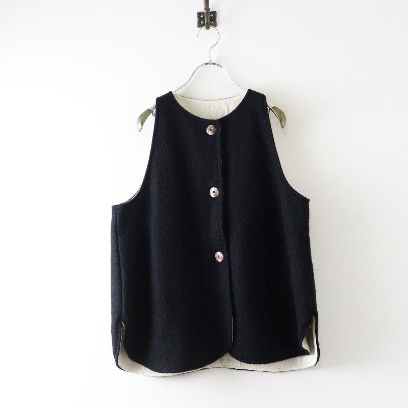 定価30800円 Worker’s Nobility ワーカーズノビリティ ボイルドウール ワークベスト ブラック┃スペイン製 Vest 2400014651539